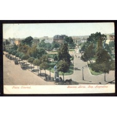 CIUDAD DE BUENOS AIRES PLAZA LIBERTAD MUY BUENA ANTIGUA TARJETA POSTAL